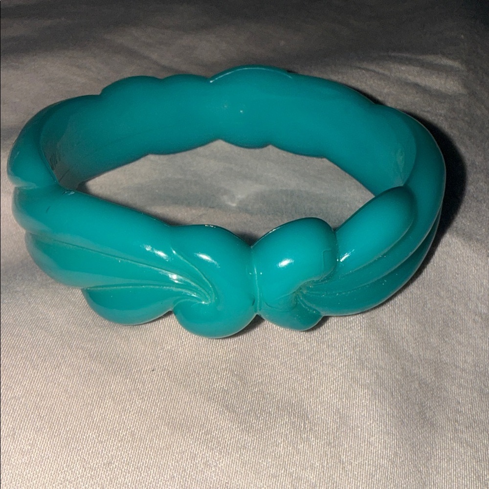 BUCH+DEICHMANN Denmark 1981 Vintage Signed Green Bangle Bracelet